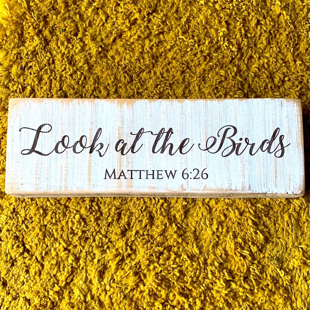 Look At the Birds Wood Block